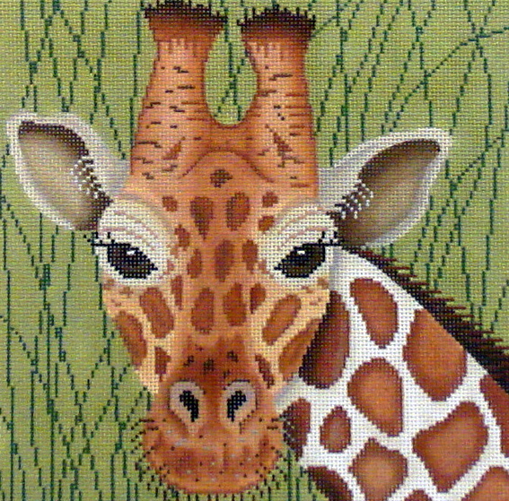 Giraffe in Grasses (Handpainted by JP Needlepoint) 18**A-109