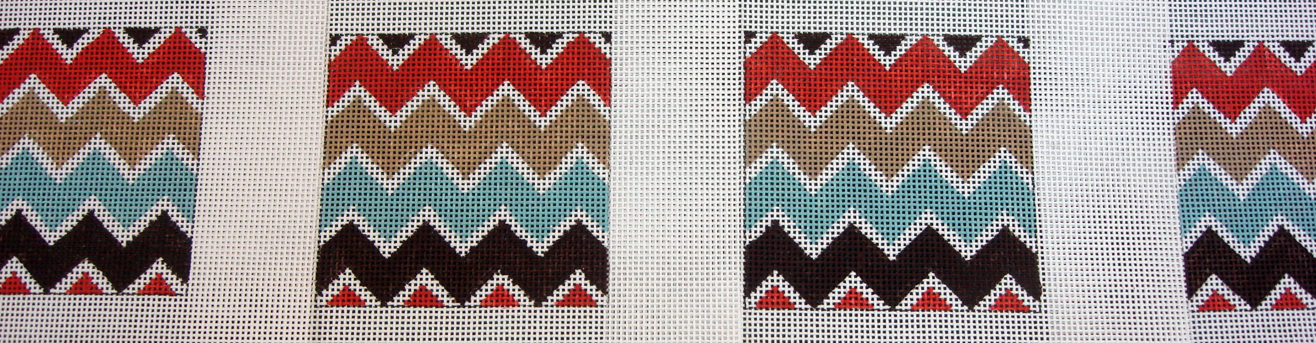 Chevron Coaster, set of 4 (Handpainted by Gayla Elliott) 18*GE312 Set of 4
