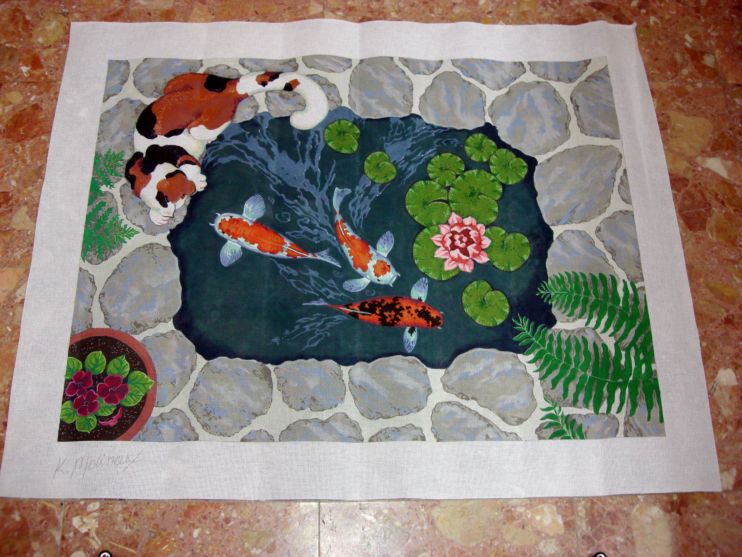 Cat/Koi Rug B03-M099