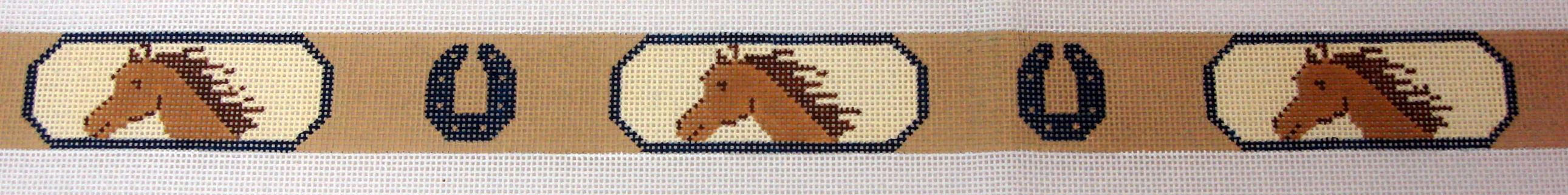 Horse Heads and Horse Shoes Alternating Belt A42-87