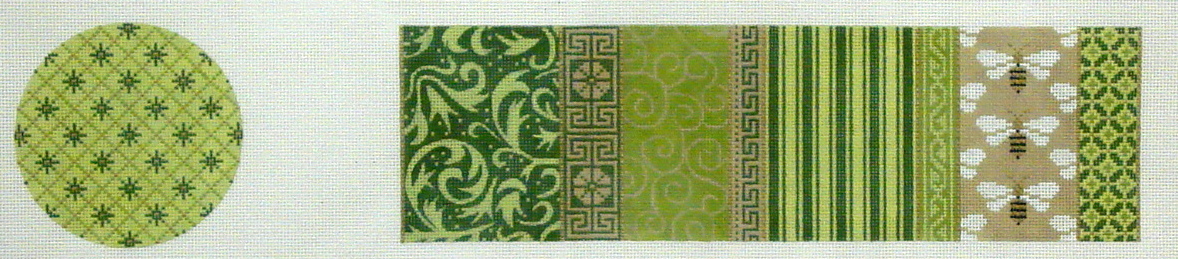 Treasure Box, Green Patchwork with Bees (JP Designs) *TP-034