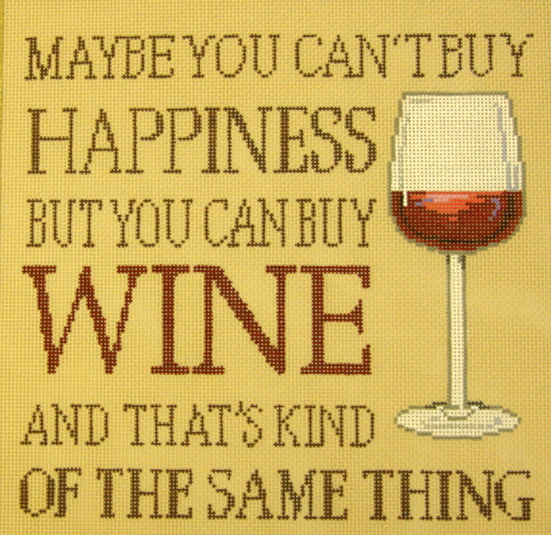 Buy Wine…. (Handpainted by Sandra Gilmore Designs) 18*18-936