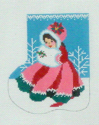 Mary Christmas Mini Sock (Handpainted by Shelly Tribbey Designs) 18*C651