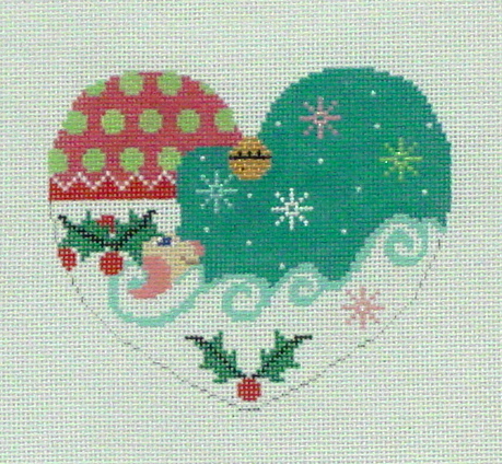 Heart Shaped Santa (Handpainted by Shelly Tribbey Designs) 18*C403