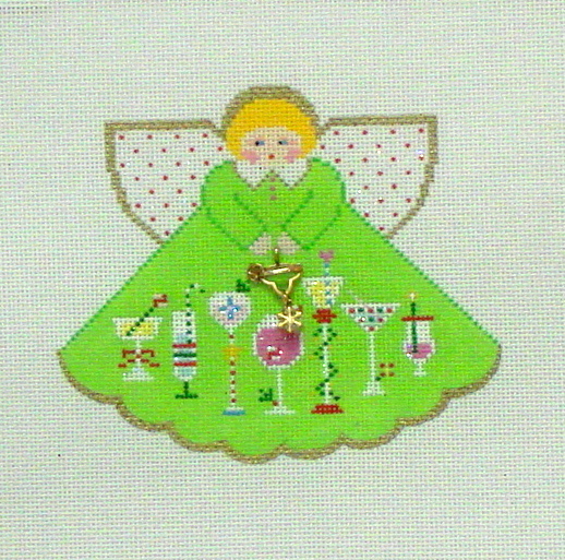 Christmas Cocktails (Angel with charms) (Handpainted by Painted Pony Designs) 18*996HO