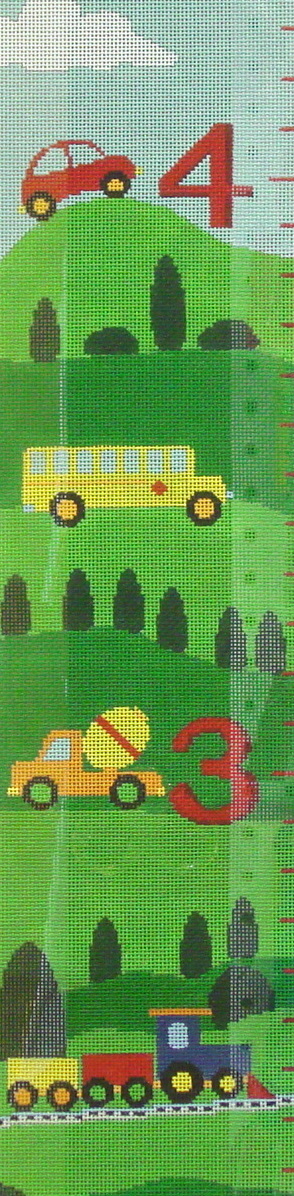 Growth Chart Vehicles (handpainted by Susan Roberts)