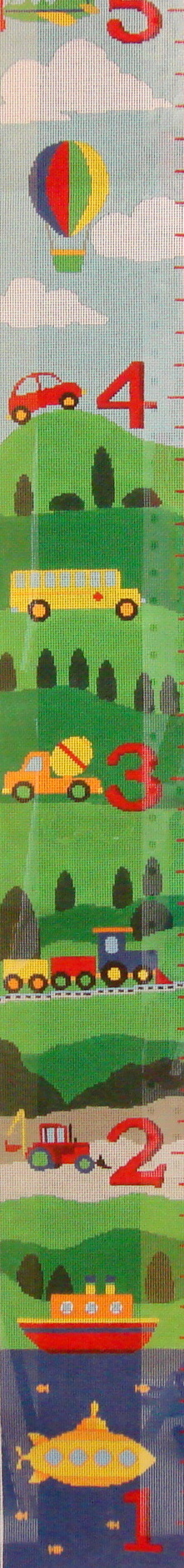 Growth Chart Vehicles (handpainted by Susan Roberts)