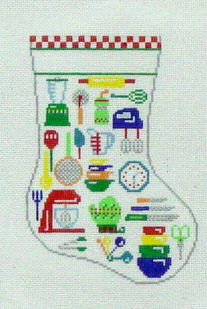 Kitchen Utensils Mini Sock (handpainted by Susan Roberts) Kitchen Utensils Mini Sock (handpainted by Susan Roberts)