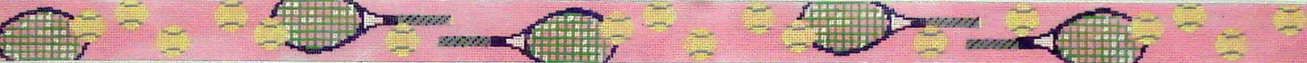 Ladies Pink Tennis Belt (Handpainted by Walker Street Designs) 18*B281