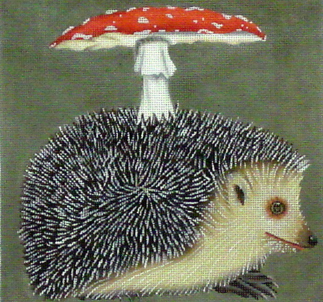 Hedgehog/Mushroom (handpainted by Melissa Shirley) 18*VS-125B