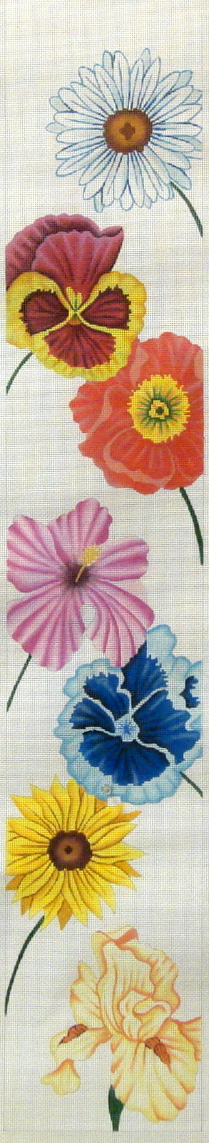 Happy Flowers Bell Pull (JP Needlepoint) *V-047