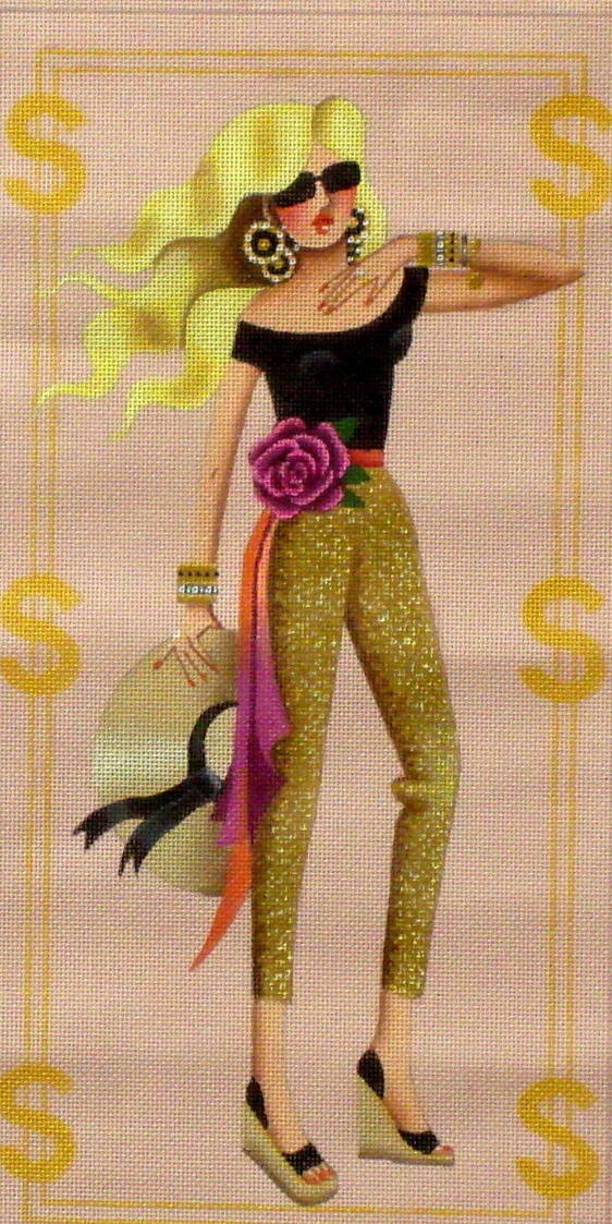 "Hollywood" w/Stitch Guide (Handpainted by Leigh Designs) 18*5050