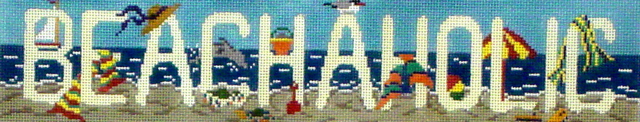 Beachaholic (Handpainted by Needle Crossings) 18*618-18