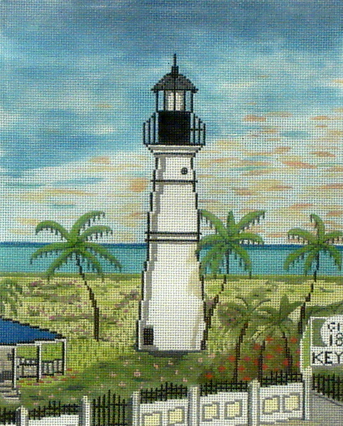 Key West Lighthouse (Painted Palm) 7104