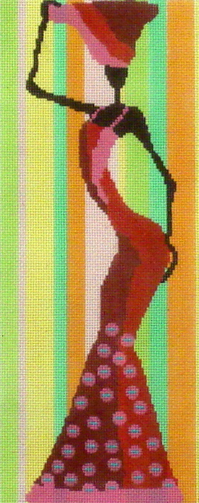 Ethnic Woman in Red (hand painted from Pajamas & Chocolate) 114-13