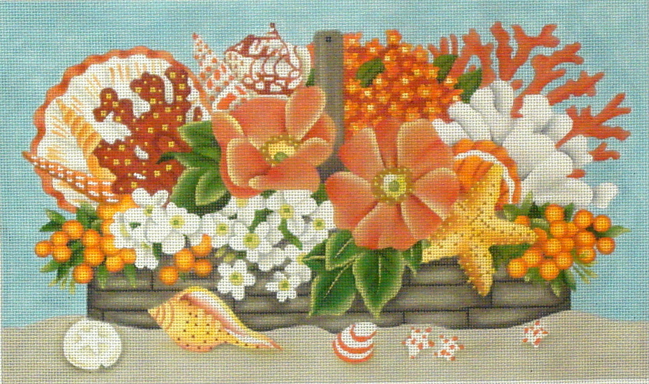 Coral Basket (handpainted by Melissa Shirley) Coral Basket (handpainted by Melissa Shirley)