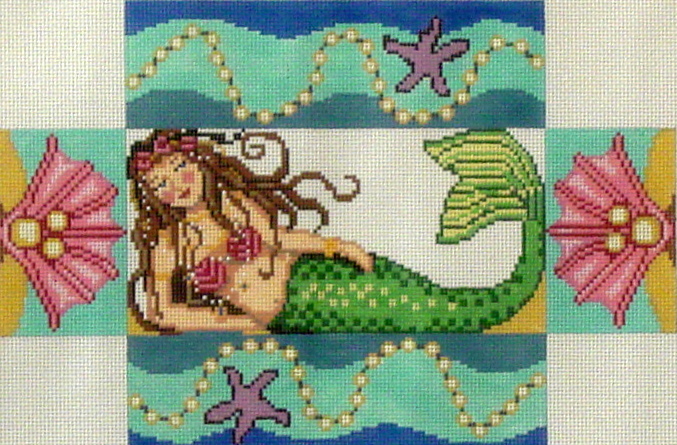 Mermaid Treasure Brick Cover (Hand Painted Canvas by Alice Peterson) 18*GE432