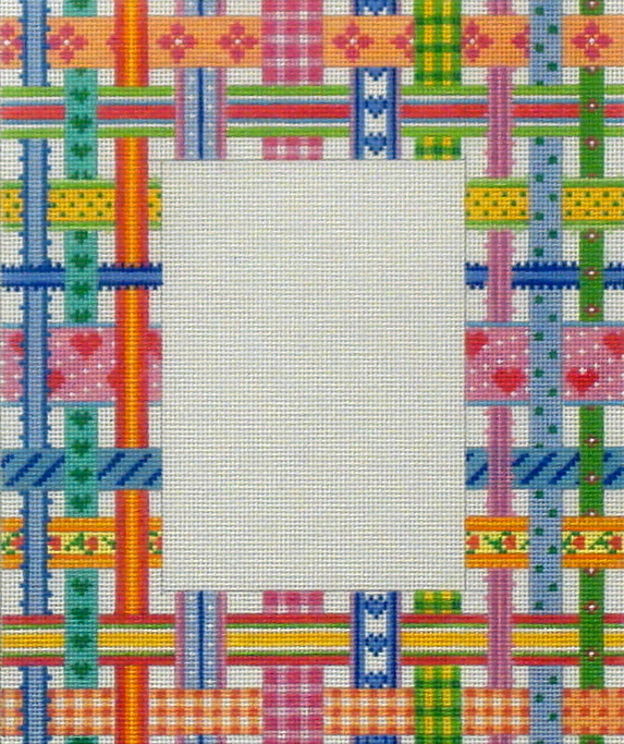 Ribbon Frame (Handpainted by Kate Dickerson Needlepoint Collection) Ribbon Frame (Handpainted by Kate Dickerson Needlepoint Collection)