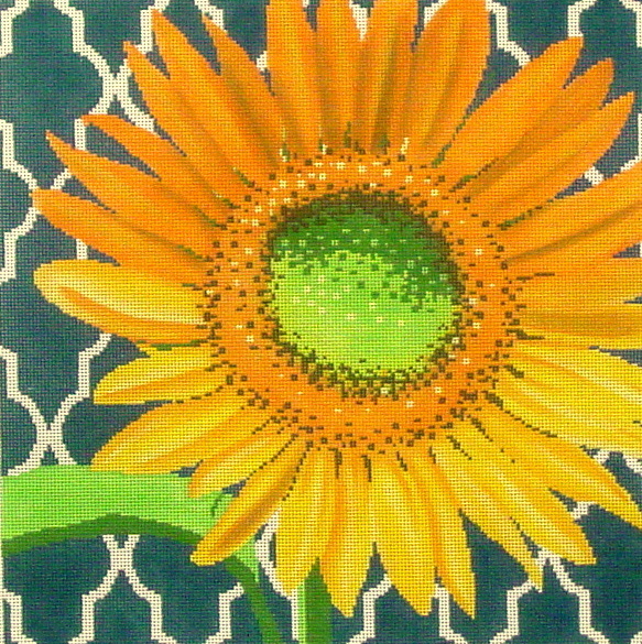 Sunflower on Teal (handpainted by The Meredith Collection) 18*C-461D