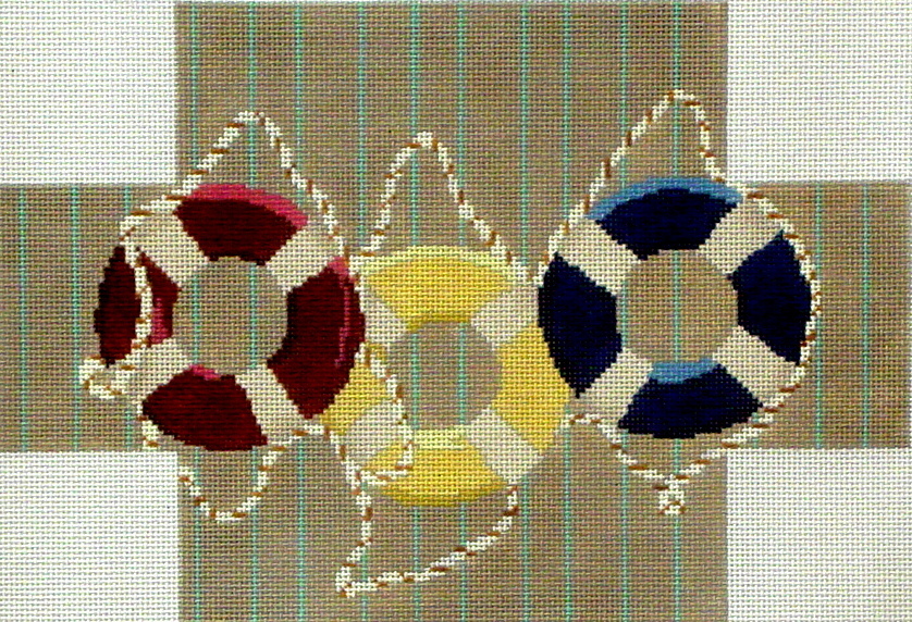 Life Rings Brick Cover (handpainted by CBK Needlepoint Collection) 18*LMB-C03