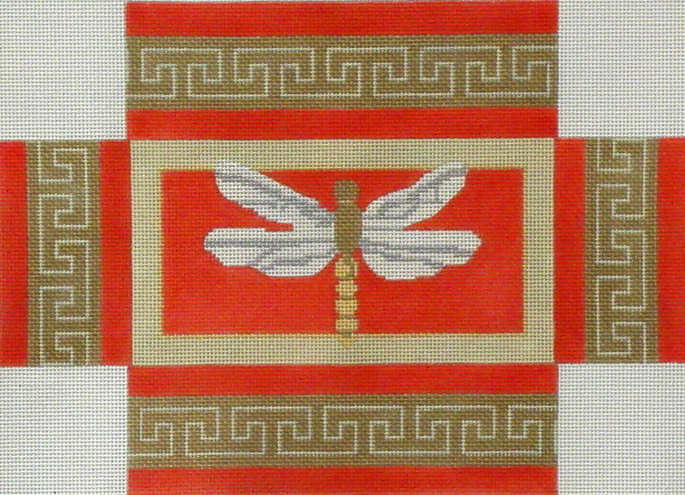 Dragonfly Brick Cover (handpainted by CBK Needlepoint Collection) 18*DK-BC-02