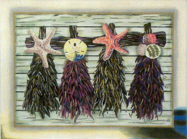 Beach Floral Purple (Handainted by Lani Designs) 18*1050-b