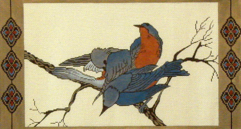 Eastern Blueberries (Handpainted from Red Thread Designs) 18*329a