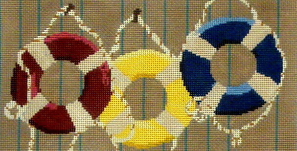 Life Rings (Hand Painted by CBK Needlepoint Collection) Life Rings (Hand Painted by CBK Needlepoint Collection)