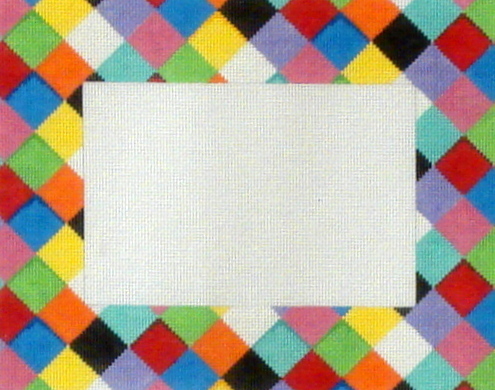 Multi Harlequin Picture Frame (handpainted by Associated Talents) Multi Harlequin Picture Frame (handpainted by Associated Talents)