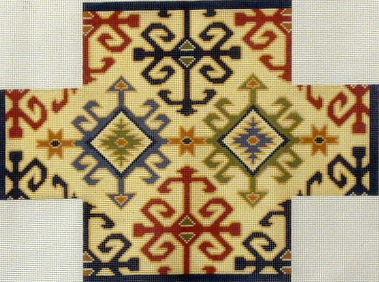 Geometric Brick Cover (Handpainted by Canvasworks) 18**BC31A