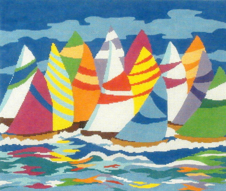Sailboats (Handpainted by the Meredith Collection) Sailboats (Handpainted by the Meredith Collection)