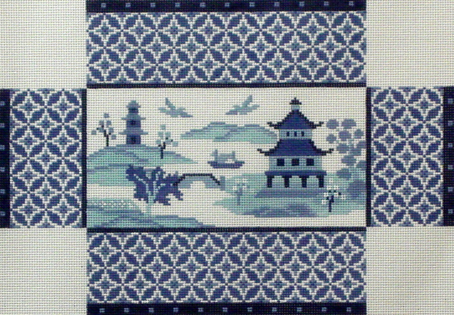Oriental Scene, Blues Brick Cover (Susan Roberts) *6322