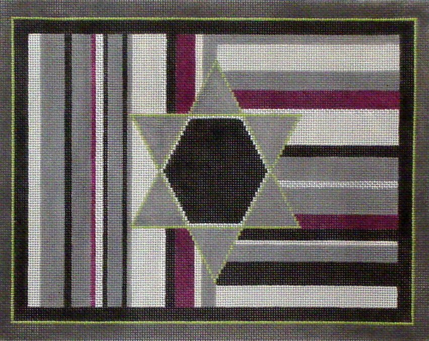 Purple Stripe Tallis (hand painted from Sew Much Fun) Purple Stripe Tallis (hand painted from Sew Much Fun)