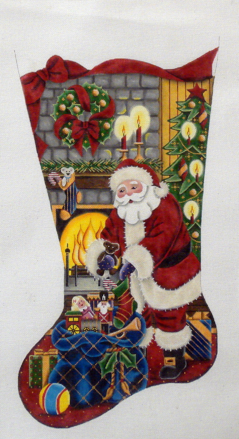 Filling Stockings (handpainted by Rebecca Wood) 18*1371