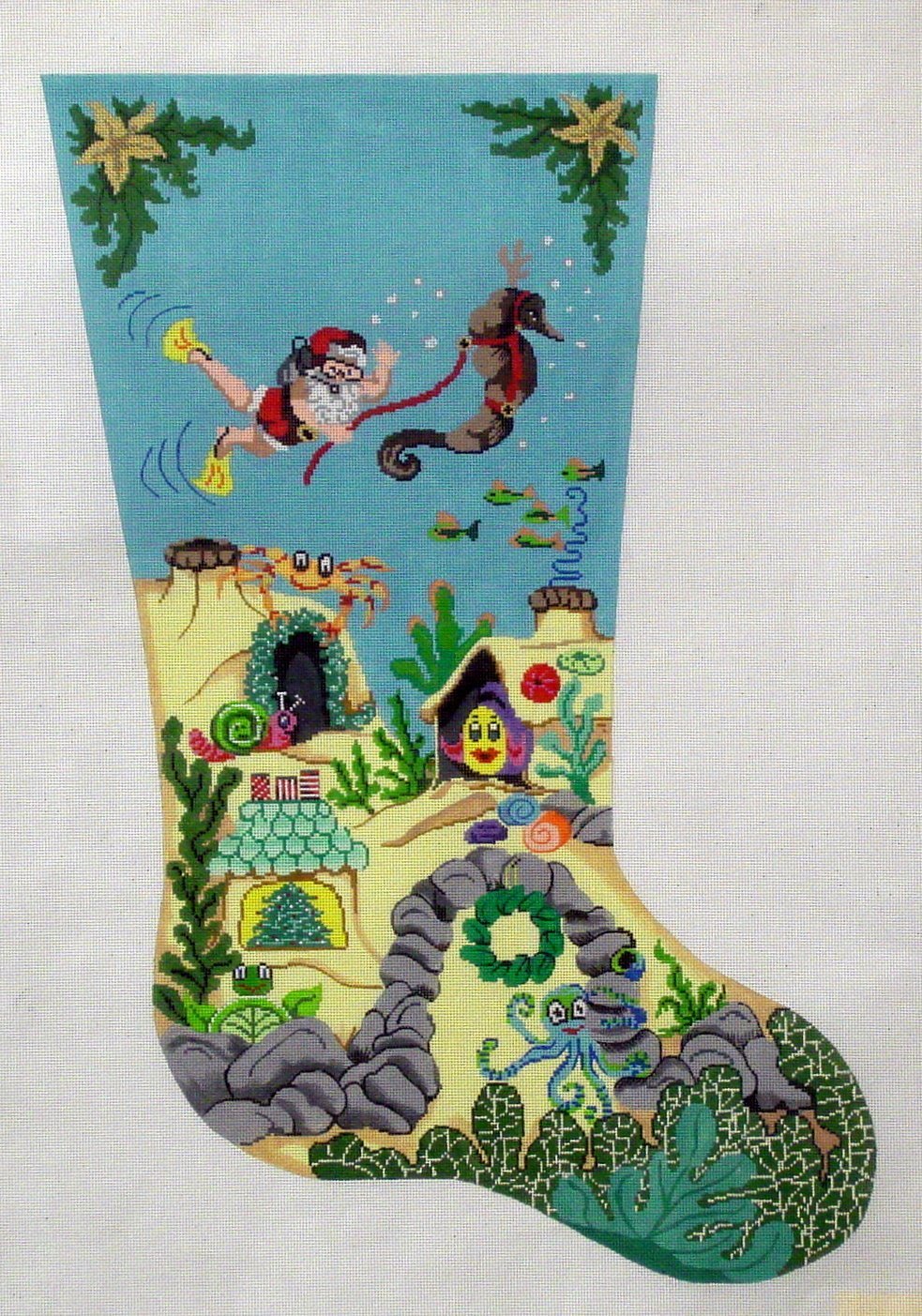 Scuba Santa (Handpainted by Patti Mann) Scuba Santa (Handpainted by Patti Mann)