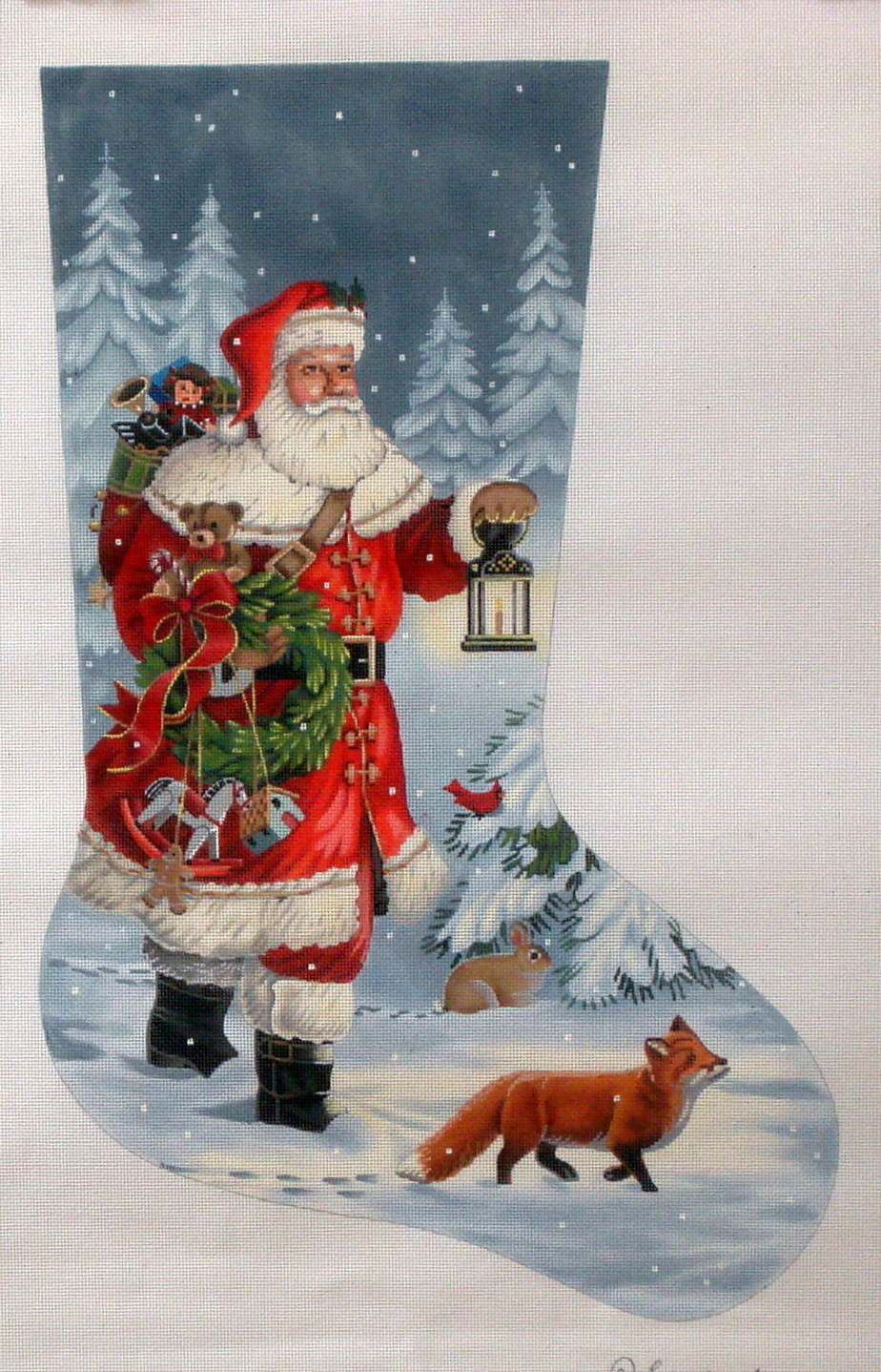 Lantern Woodland Walk Stocking (Tapestry Tent) *LGDAXS-485