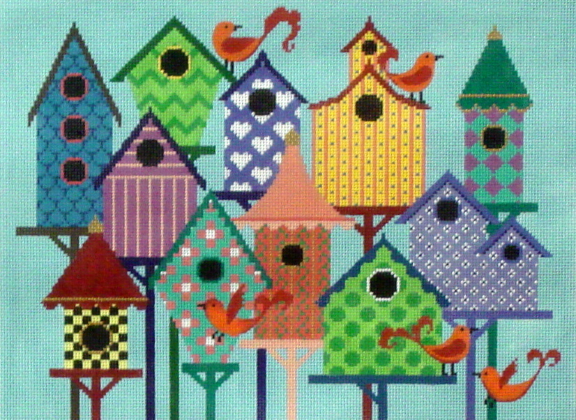 Bird City (Hand Painted by JP Needlepoint) 18*B-101