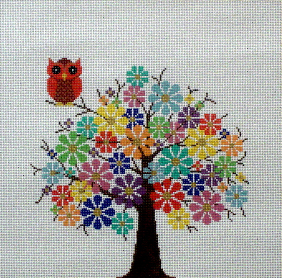 Tree in Full Bloom (Handpainted by JP Needlepoint) 18*V-145