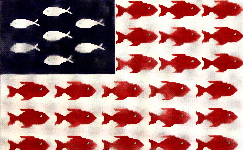 Fish Flag Hand Painted by HSN 18*SWB-1073