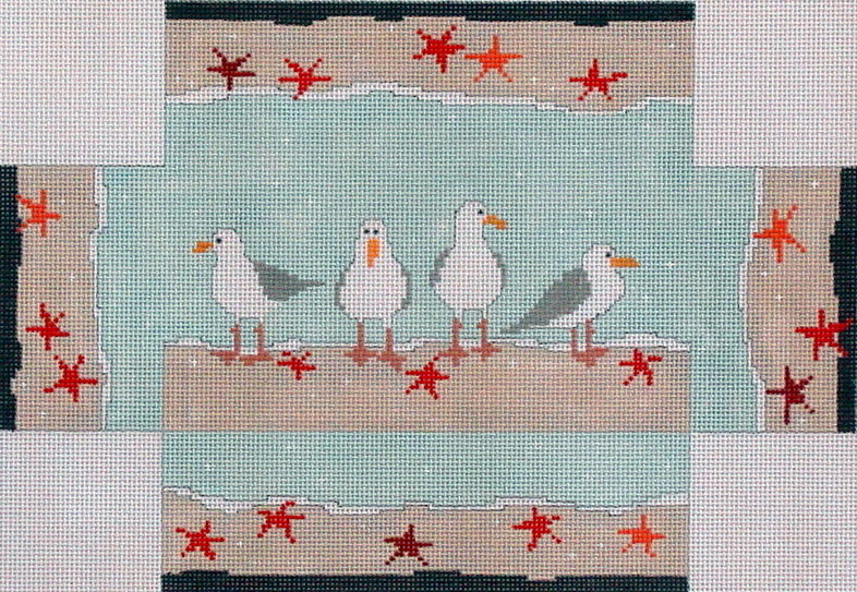 Seagulls Brick Cover (Hand Painted by Pippin) 18*PDS-006