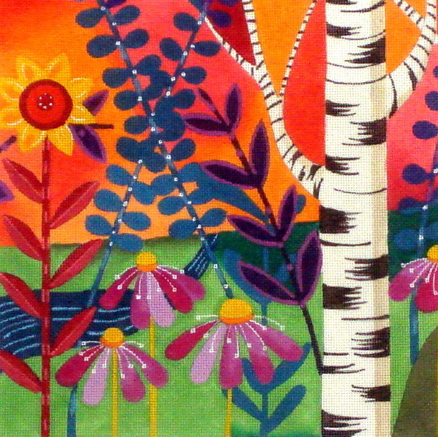 "Birch" includes Stitch Guide (Hand Painted by Leigh) 18*6324