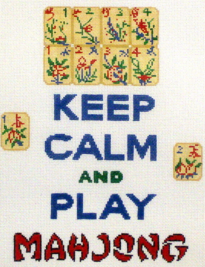 Keep Calm and Play Mahjong (Hand Painted by Kate Dickerson) 18*SS-233