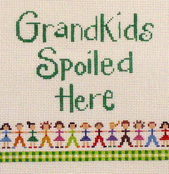 "Grand Kids Spoiled Here" (Hand Painted by Patti Mann) 18*22089