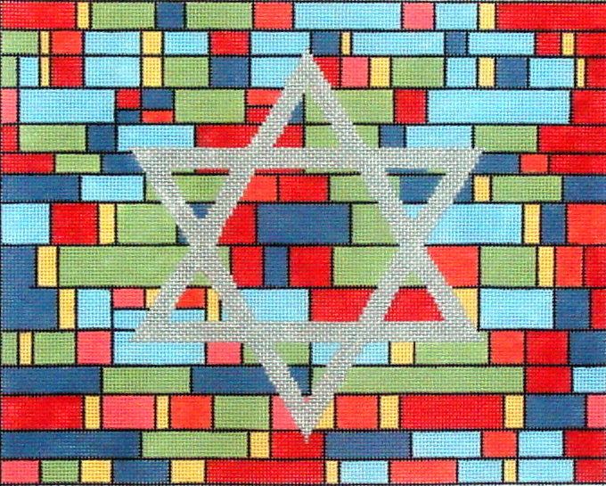 Red Stained Glass Tallis (Handpainted by Alice Peterson Company) Red Stained Glass Tallis (Handpainted by Alice Peterson Company)