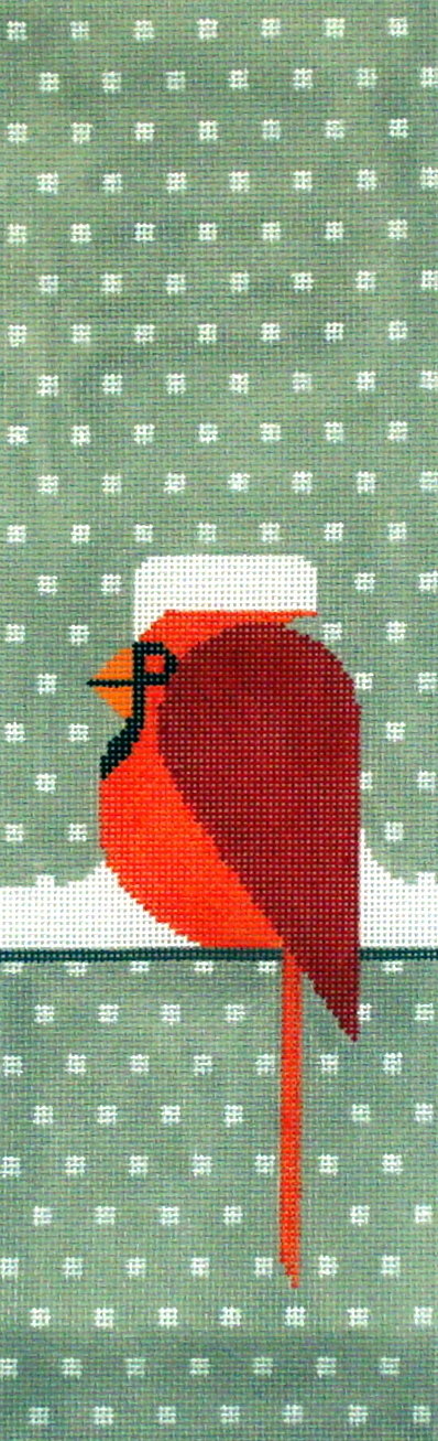 Cool Cardinal (Hand Painted Needlepoint by Merideth Collection) 18*CH-C001