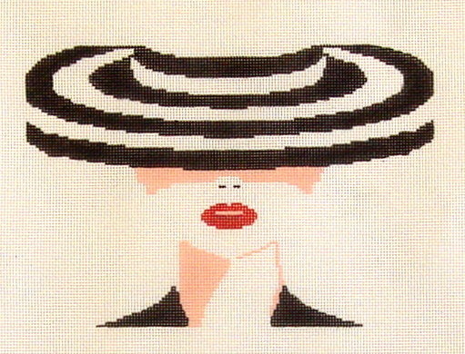 Striped Hat (Handpainted by Voila) 18*EAG-414