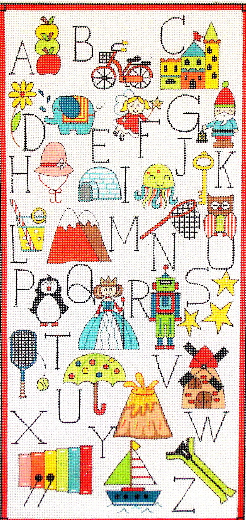 Alphabet (handpainted by Alice Peterson) 18*3081