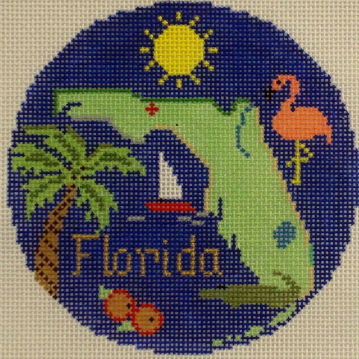 Florida Ornament (handpainted by Silver Needle) 18*609