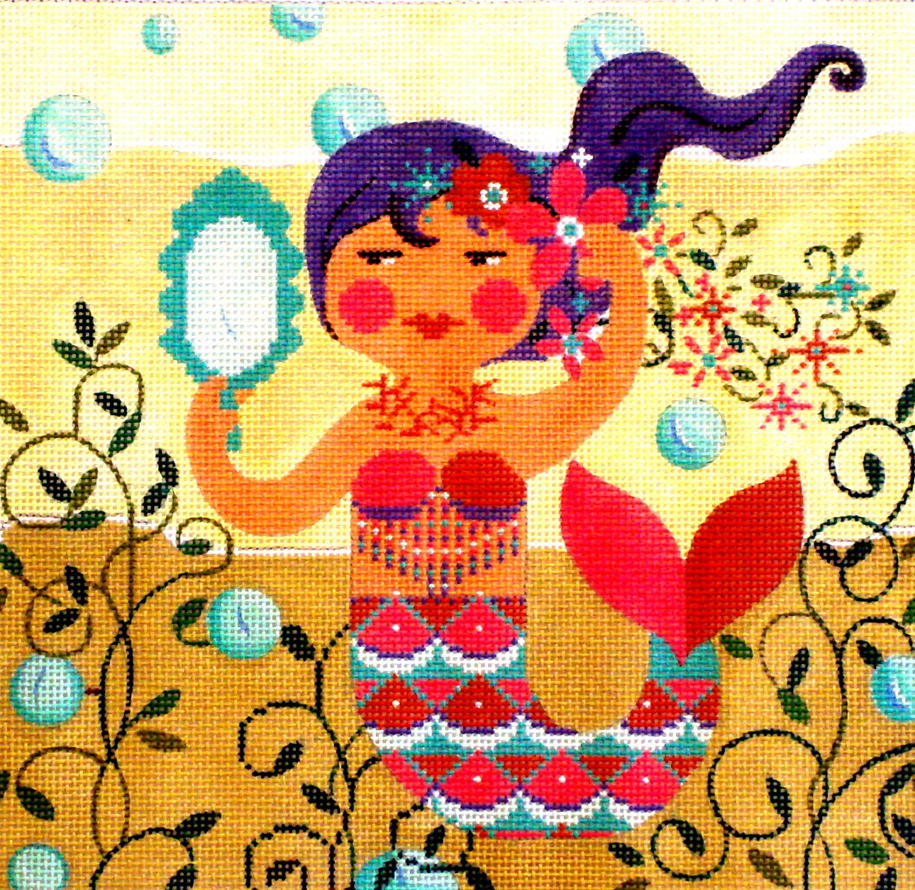 Glamour Mermaid (handpainted by Alice Peterson) 19*2934