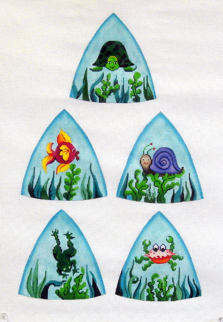 Turtle Shell Sea Life (Handpainted by Patti Mann)